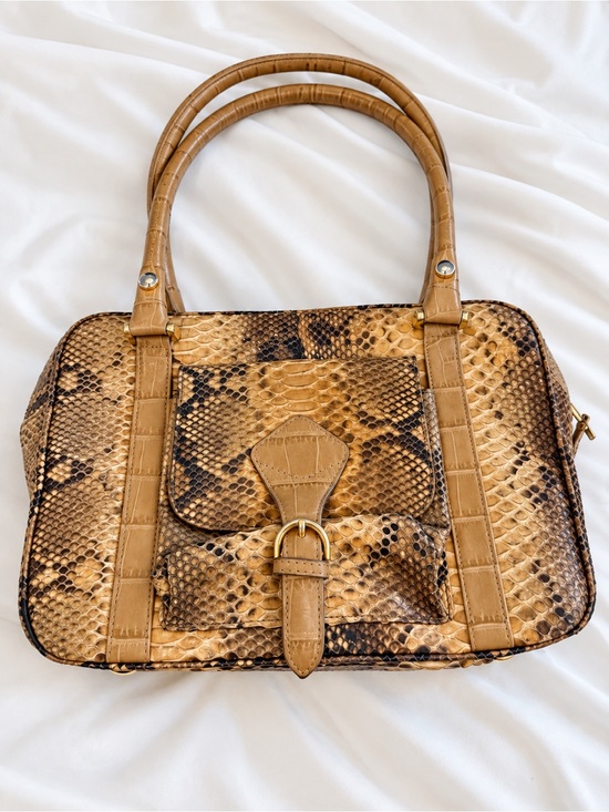 Colombetti Handbags - Vintage Colombetti Milano Snakeskin imprint  Satchel – Italian Luxury Handbag